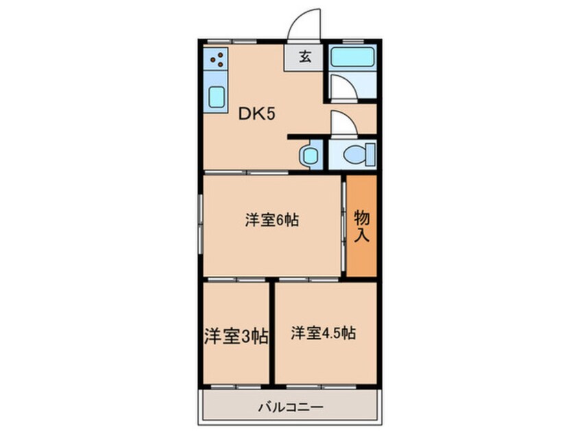 間取図 グラディート神戸Ⅱ