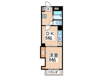 間取図 西道頓堀ハイツＢ棟