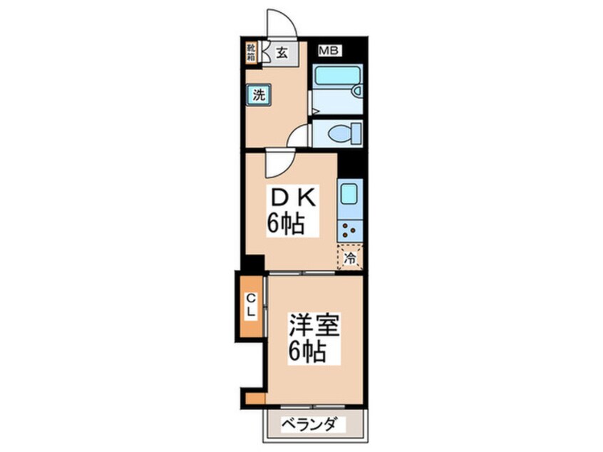 間取図 西道頓堀ハイツＢ棟