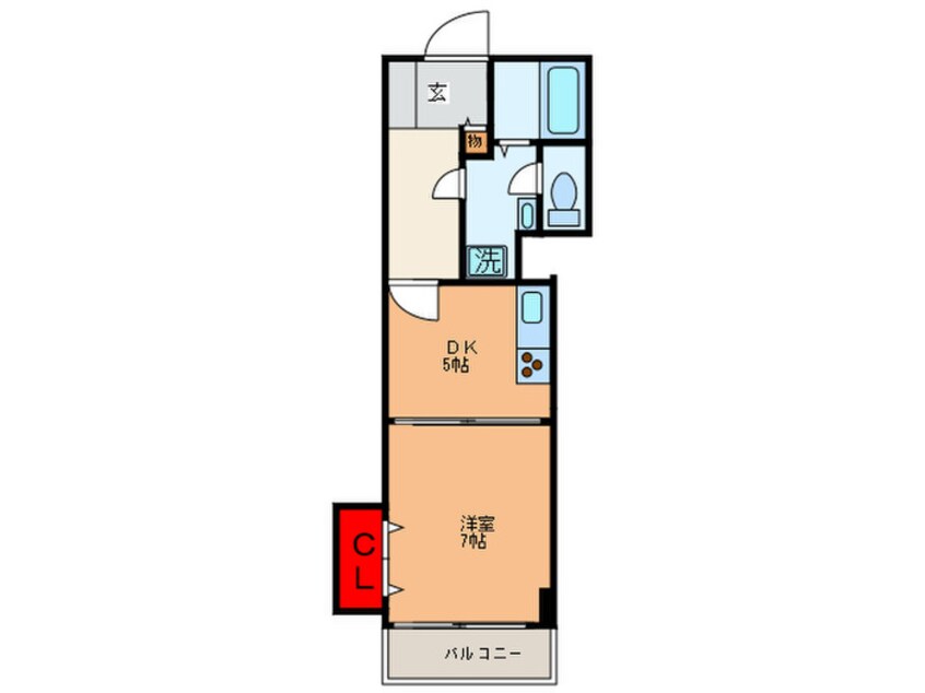 間取図 西道頓堀ハイツＢ棟