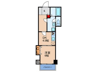 間取図 西道頓堀ハイツＢ棟