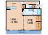 ｼｬｰﾒｿﾞﾝshin-osaka　west 1LDKの間取り