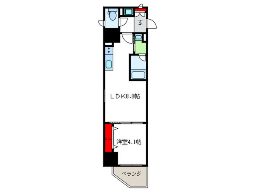 間取図 レオンコンフォート大手通(1101)