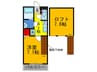 ぶるーむ 1Kの間取り