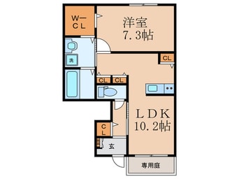 間取図 エルメゾン山科小野Ｂ