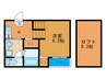 stage梅園 1Kの間取り