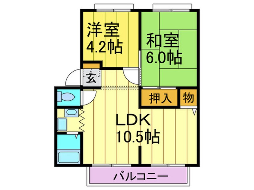 間取図 パナハイツなかがわ