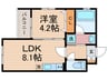 ﾍﾞﾗｼﾞｵﾚｶﾞｼｰ西洞院松原(501) 1LDKの間取り