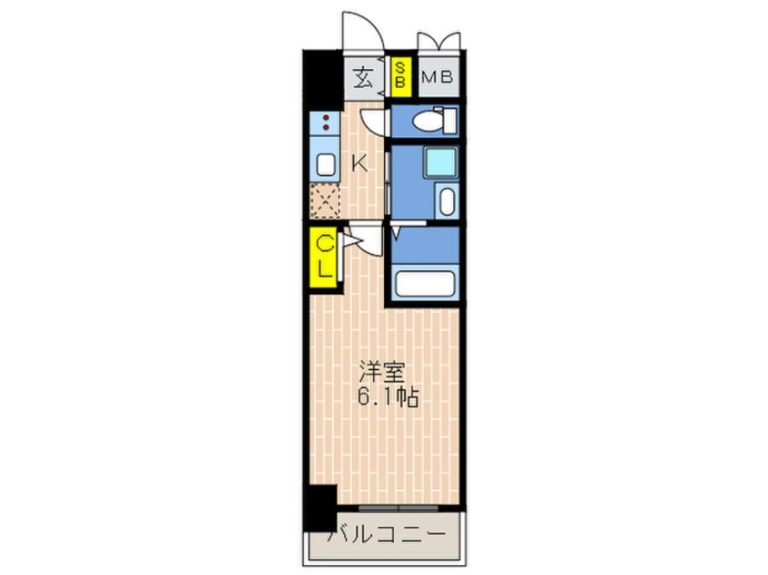 間取図 ｴｽﾘｰﾄﾞ神戸兵庫駅ﾏﾘｰﾅｽｸｴｱ(712)