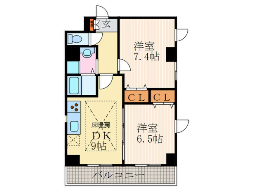 間取図 リバティ四条烏丸