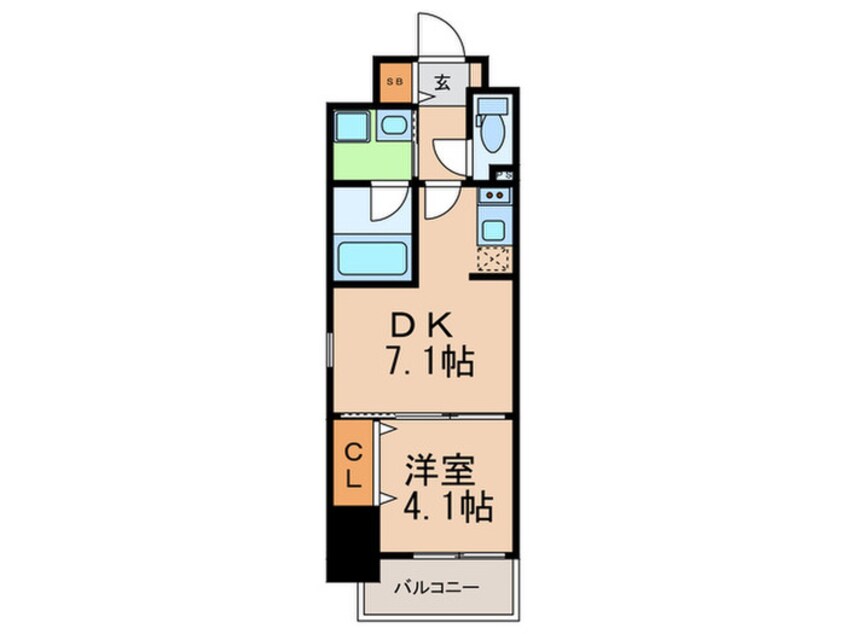 間取図 ドゥーエ立売堀