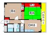 リバーサイド２１ 2DKの間取り