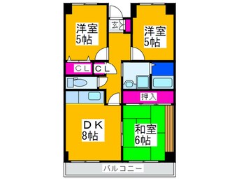 間取図 プレスト・コ－ト弐番館