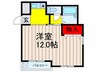 チェリ－広野 1Rの間取り
