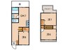 上大市３丁目テラスハウス 3DKの間取り