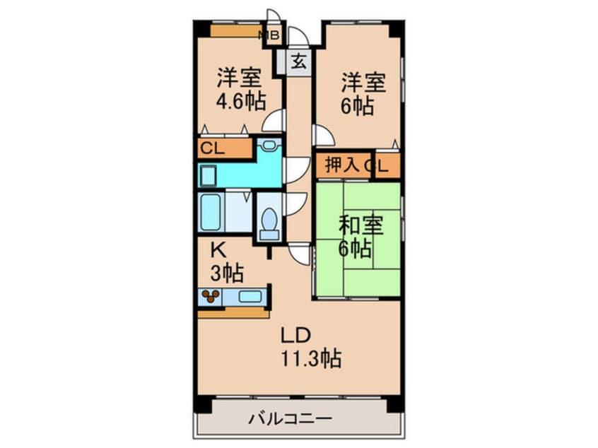 間取図 吹田野村ハイツ