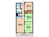 コーポ上口 3DKの間取り