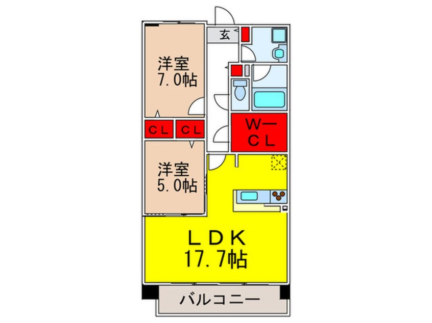 間取図 ドルフコ－トＫ