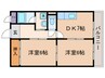 エステ－ト堀川 2DKの間取り