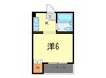 寺下ハイツ 1Kの間取り