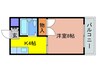 エリ－タ半町 1Kの間取り