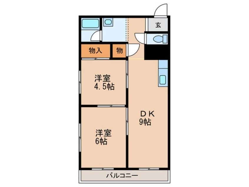 間取図 コーポカモン