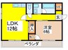 アネックス住之江 1LDKの間取り