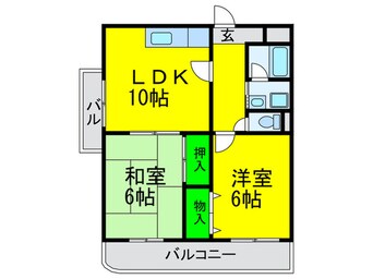 間取図 グロワール北花田