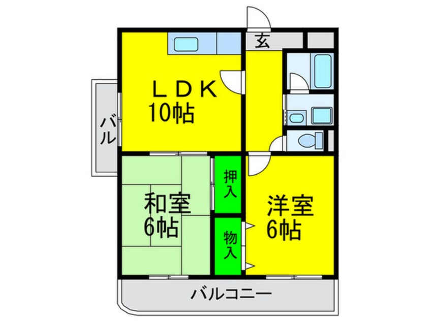 間取図 グロワール北花田