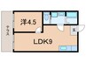 リバーハイツ西昆陽ＷＥＳＴ 1LDKの間取り