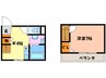 メゾン清杜 1Kの間取り