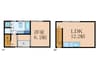 NEKOTO山科安朱 1LDKの間取り