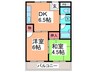 エルム松原 2DKの間取り