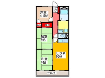 間取図 ナカトミサニ－ハイツ