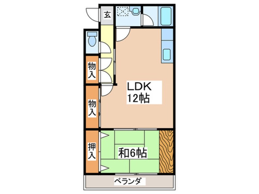 間取図 サンウエストニシノ