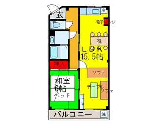 間取図 サンウエストニシノ