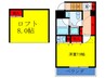 シャトレ上新庄 1Rの間取り