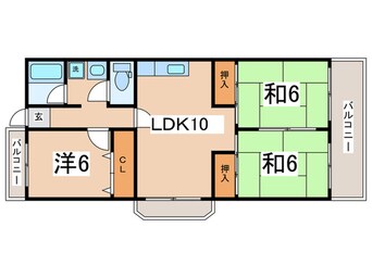 間取図 東石切ベルメゾン酒井