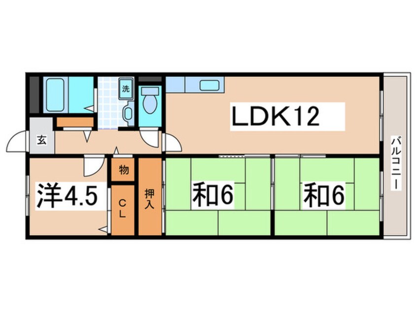 間取図 東石切ベルメゾン酒井