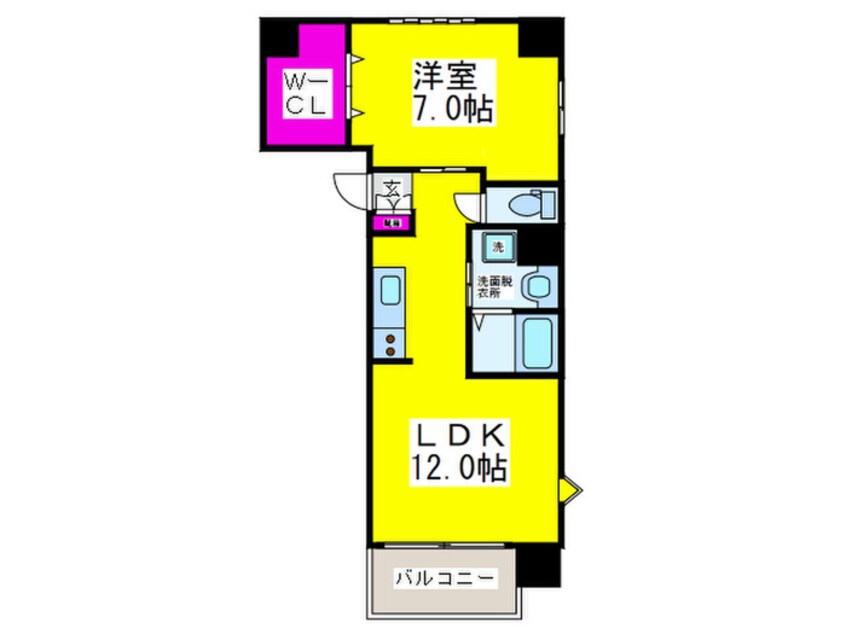 間取図 シティ－コ－ト南瓦町