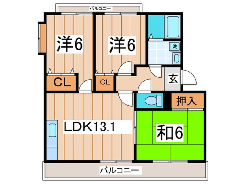 間取図 ランデックス弐番館