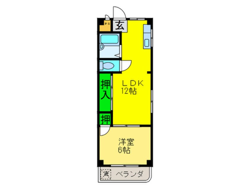 間取図 ゴ－ルデンパレス