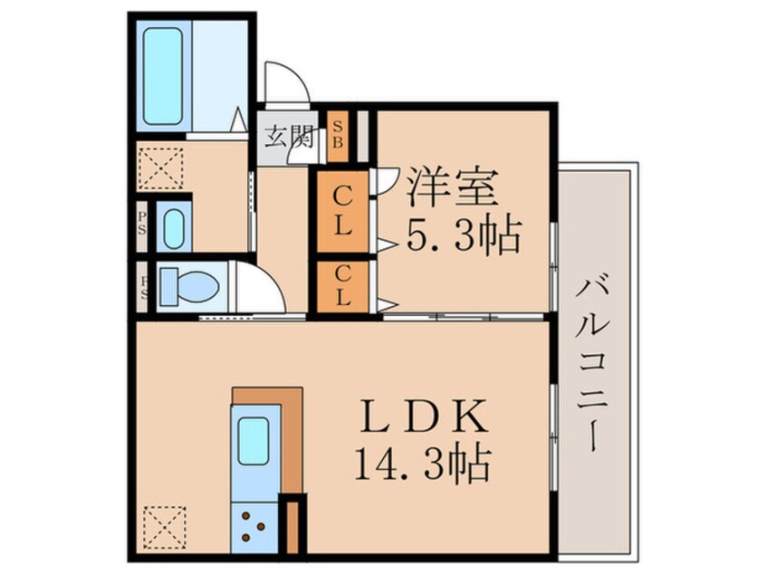 間取図 ラフィーネ丹波橋