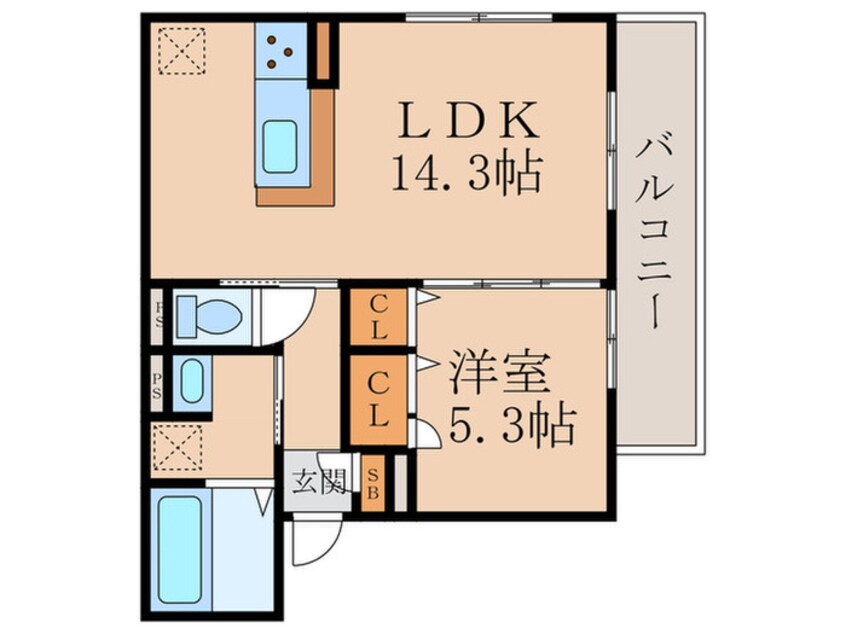 間取図 ラフィーネ丹波橋