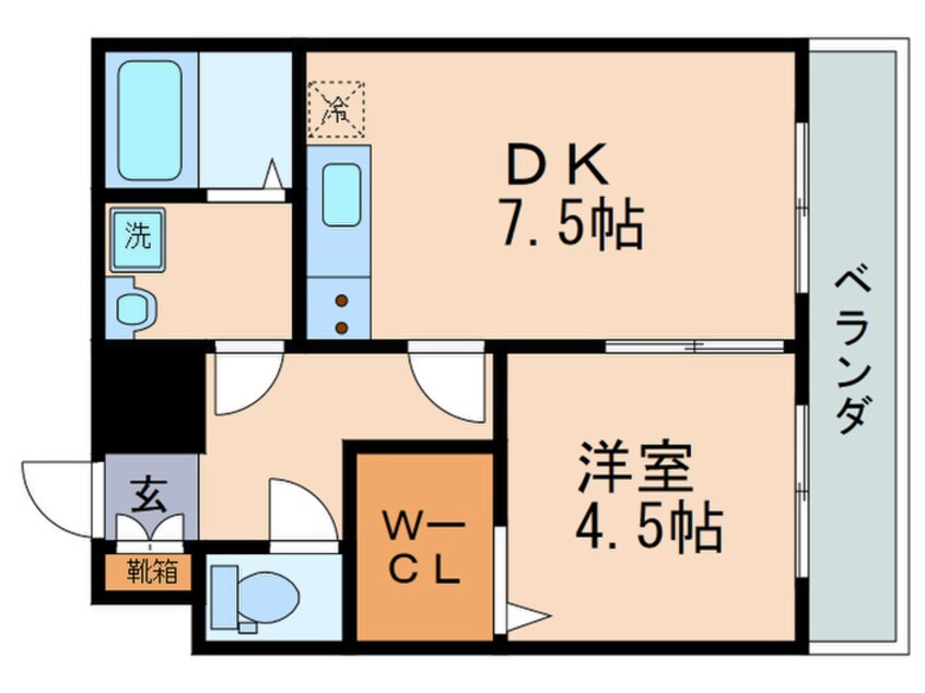 間取図 セジュ－ルＡ＆Ｍ