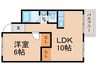 保田マンションⅠ 1LDKの間取り