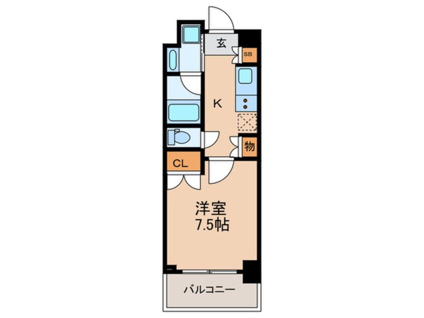 間取図 京町堀ビューアパートメント