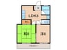 小西ビル 2LDKの間取り