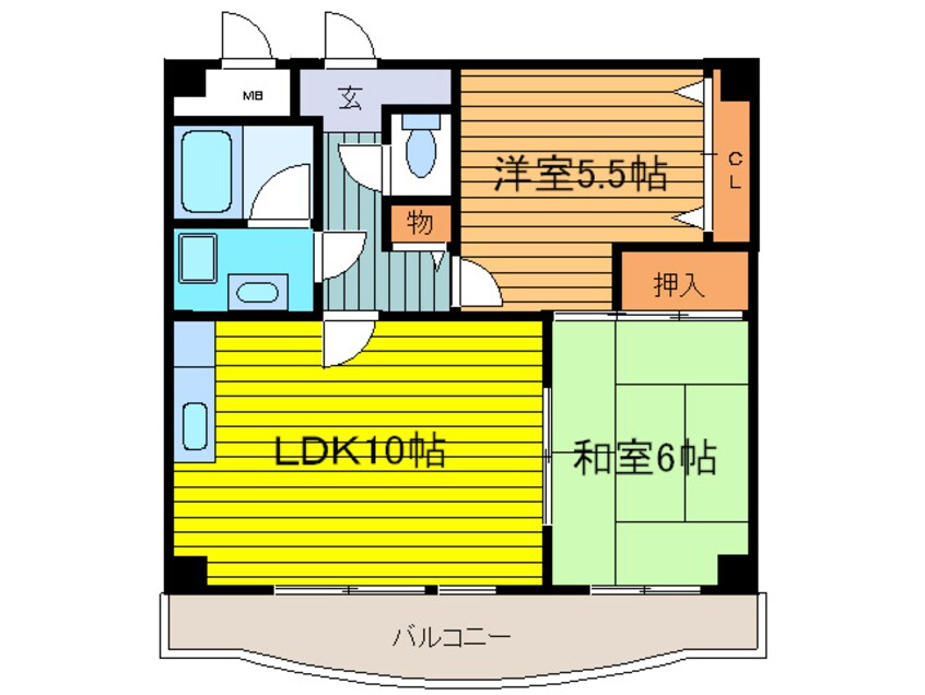 間取図 フローリッシュ北田