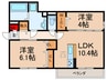 カーサ・コチネッラ 2LDKの間取り